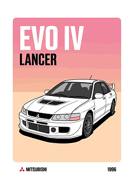 Mitsubishi Lancer EVO IV Illustration