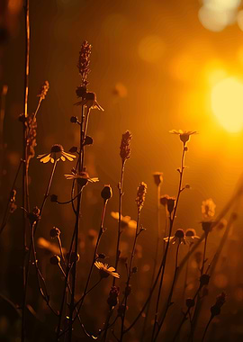 Golden Hour Wildflowers