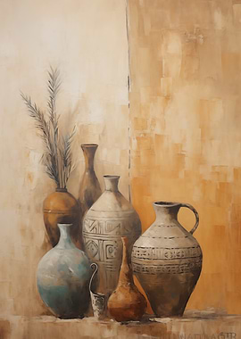 Moroccan Vases Painting