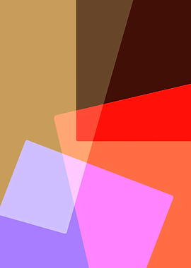 Abstract Geometric Shapes with Color Overlays