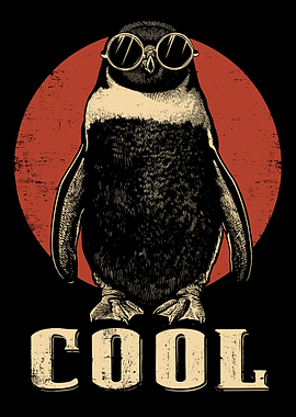 Cool Penguin with Sunglasses Illustration
