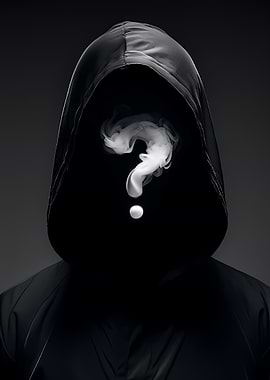 Hooded Figure with Question Mark