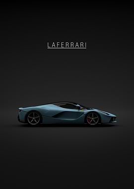 LaFerrari in Light Blue on Black