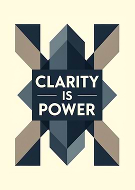 Clarity is Power Geometric Art