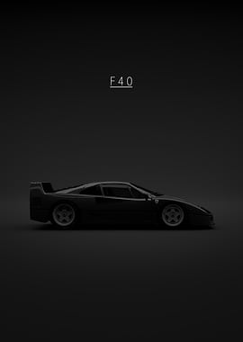 Ferrari F40 Minimalist Dark