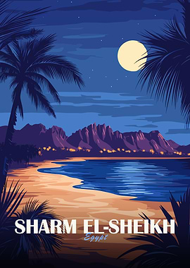 Sharm El-Sheikh Egypt Travel Poster
