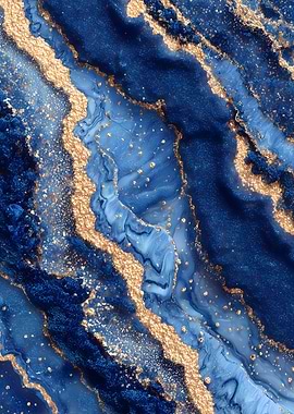 Abstract Gold Marble