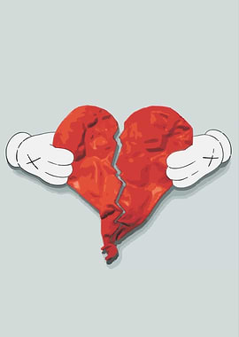 kanye west 808s heartbreak album cover poster