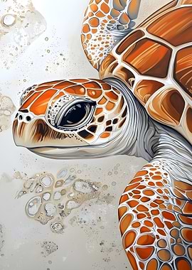 Sea Turtle Close-Up