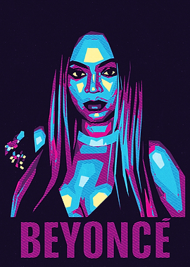 Beyonce Pop Art Portrait
