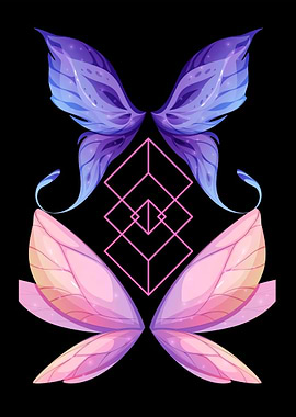 Fairy Wings with Geometric Symbol
