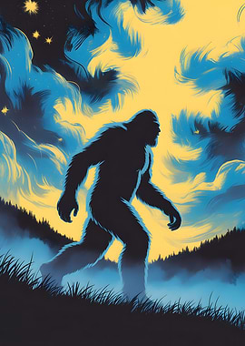 Funny Bigfoot Silhouette for Sasquatch Lovers