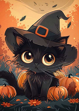 Halloween Cat Witch