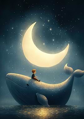Whale Crescent Moon