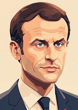 Emmanuel Macron Portrait Illustration