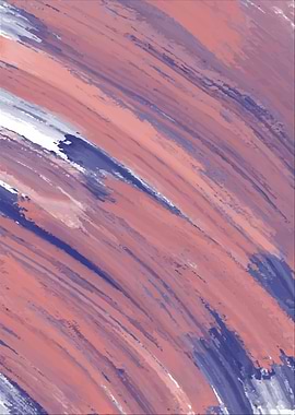 Abstract Brush Strokes in Pink and Blue
