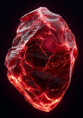 Glowing Red Rock Formation