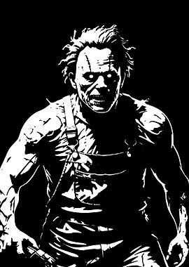 Black and White Zombie Illustration