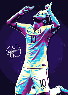 Neymar Celebration Pop Art