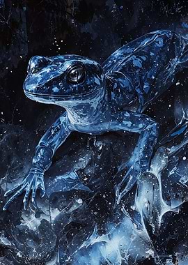 Blue Frog Digital Art