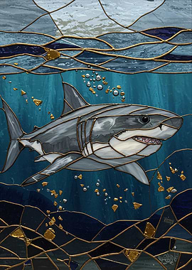Stained Glass Shark