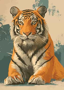 Majestic Tiger Illustration