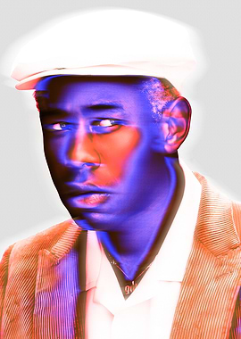 Tyler, the Creator Portrait with Color Effects
