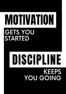 Motivation and Discipline Text Art