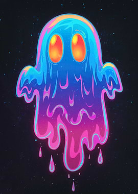Colorful Dripping Ghost