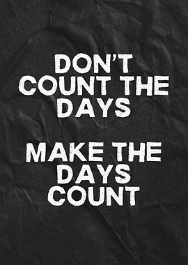 Inspirational Quote on Wrinkled Black Background