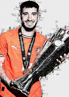 Goncalo Inacio with Trophy