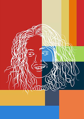 Colorful Smile Portrait Girl