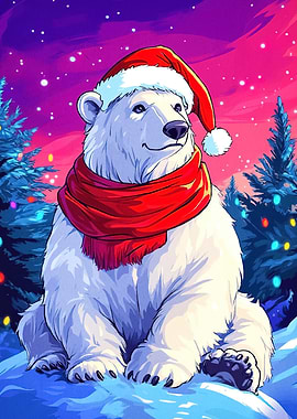 Christmas Polar Bear