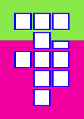 Abstract Squares on Green and Pink