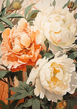 Floral Painting Peonies