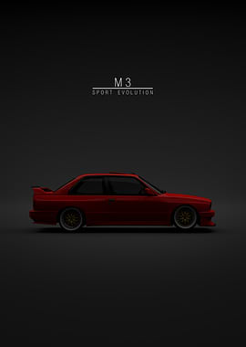 Red BMW M3 Sport Evolution