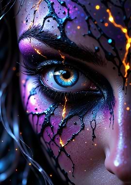 Eye with Fantasy Makeup