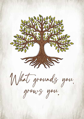 Tree of Life Inspirational Quote Art