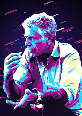 Anthony Bourdain Pop Art Portrait
