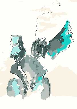 Winged Figure Sketch