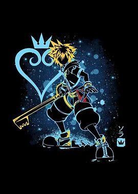 Sora Kingdom Hearts Silhouette Art