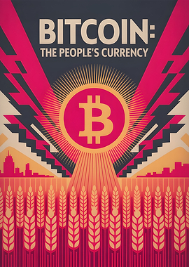 Bitcoin Retro Crypto Art