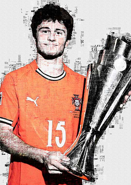 Joao Neves Holding Trophy Art