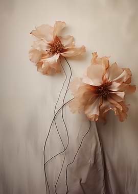 Two Peach Colored Flowers