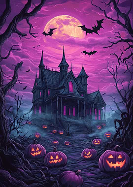 Halloween Haunted House Pumpkins