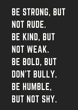 Inspirational Text Art: Be Strong