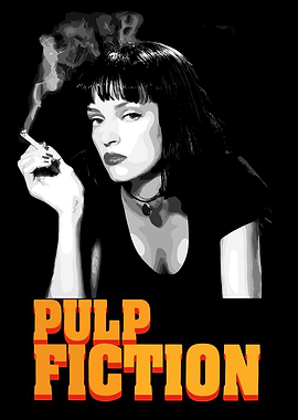 Pulp Fiction movie Mia Wallace Smoking