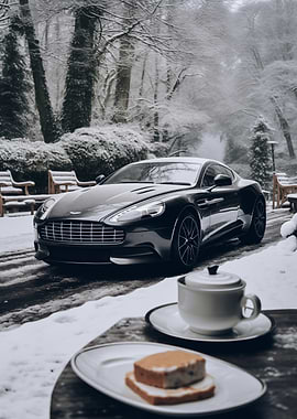 Aston Martin in winter