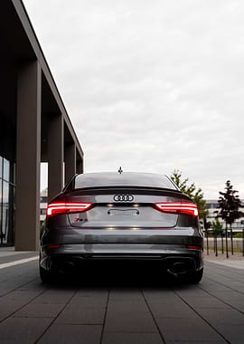 Gray Audi RS3 Rear View