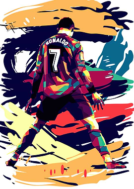 Cristiano Ronaldo Colorful Pop Art Portrait